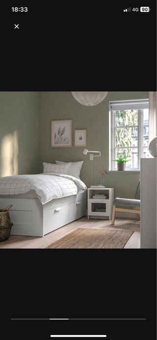 Mesita de noche BRIMNES Ikea blanca