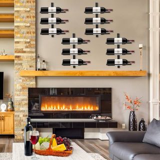 NUEVO Botellero de pared metal para 12 botellas