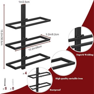 NUEVO Botellero de pared metal para 12 botellas