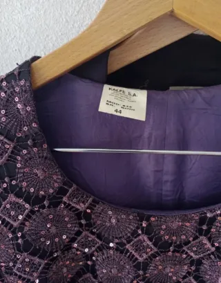 TRAJE SEÑORA, BOUTIQUE KALFE, MORADO TORNASOLADO