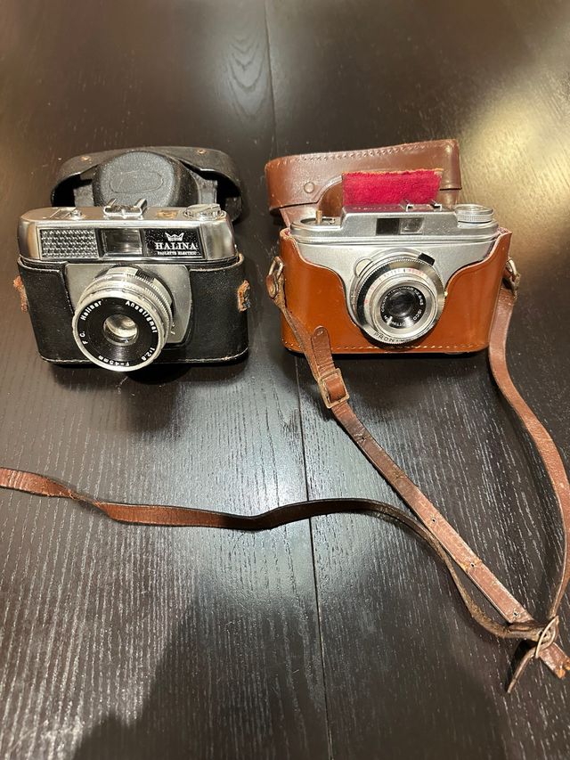 Antiche fotocamere Halina e Arette IA
