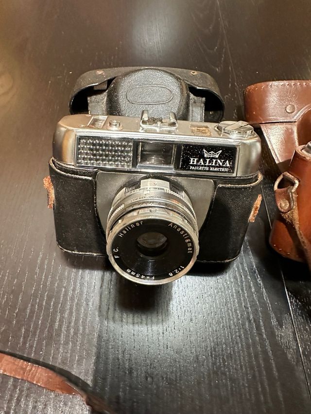 Antiche fotocamere Halina e Arette IA