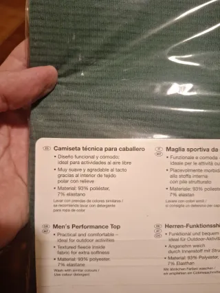 Camiseta Crivit Polar Técnica Caballero Talla L