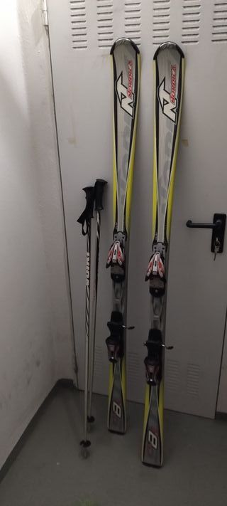 Esquís Nordica Adulto con Bastones