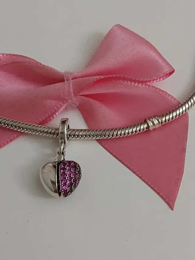 Charm corazón plata S925.