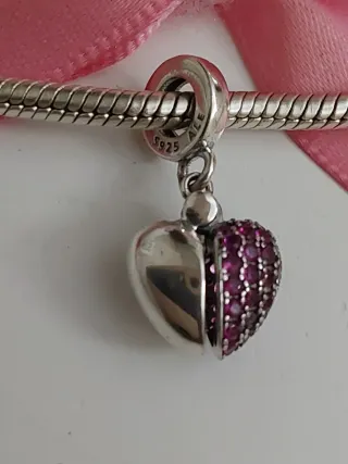 Charm corazón plata S925.