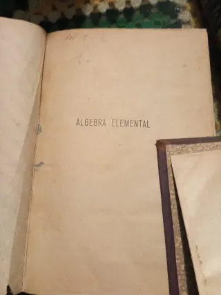 Libros antiguos de matemáticas, geometría y algebr