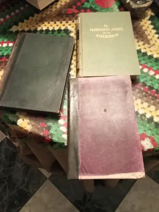 Libros antiguos de matemáticas, geometría y algebr