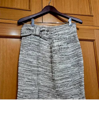 Traje Zara Falda Beige y Gris