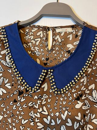 Vestido estampado corazón manga larga