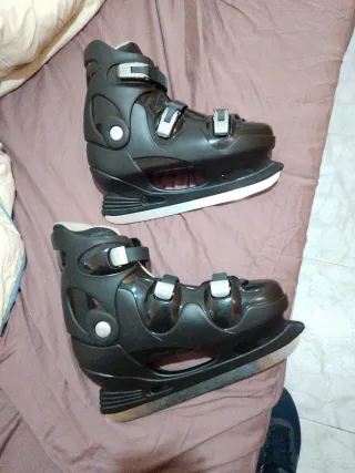 Patines de hielo negros ajustables