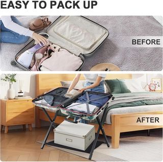 2 Portaequipajes Plegables Negro