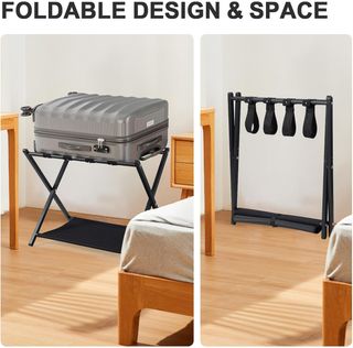 2 Portaequipajes Plegables Negro