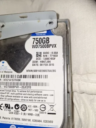 Disco Duro WD 750GB PS3