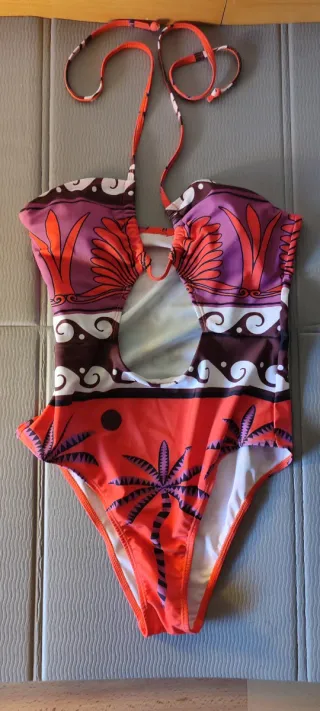 Bañador estampado tropical