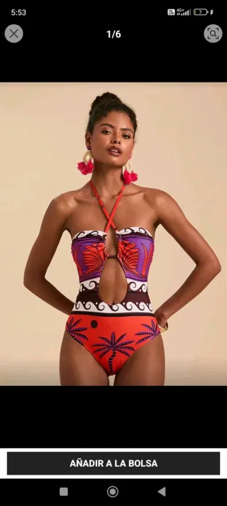 Bañador estampado tropical