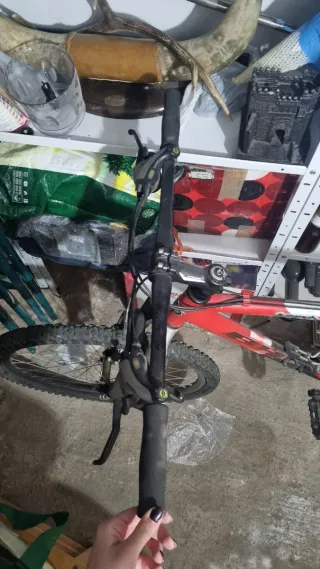 Bicicleta de montaña roja