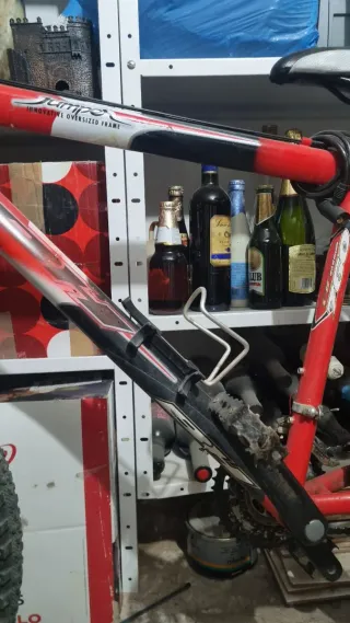 Bicicleta de montaña roja