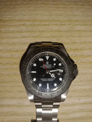 Reloj Explorer II Negro/Plateado