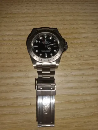 Reloj Explorer II Negro/Plateado