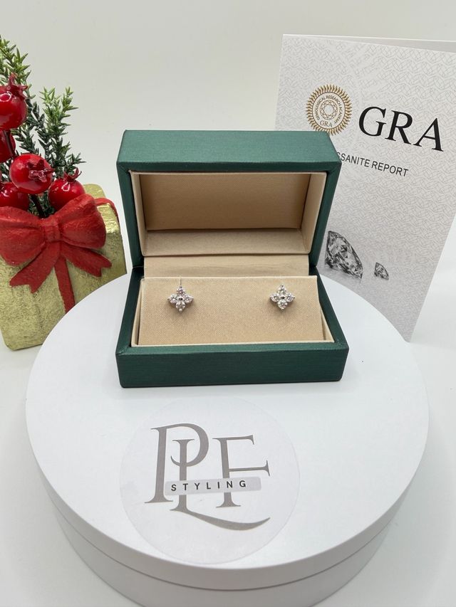 Orecchini quadrifoglio diamanti portafortuna