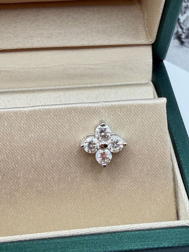 Orecchini quadrifoglio diamanti portafortuna