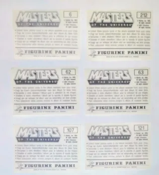 24 CROMOS de MASTERS OF THE UNIVERSE año 1983