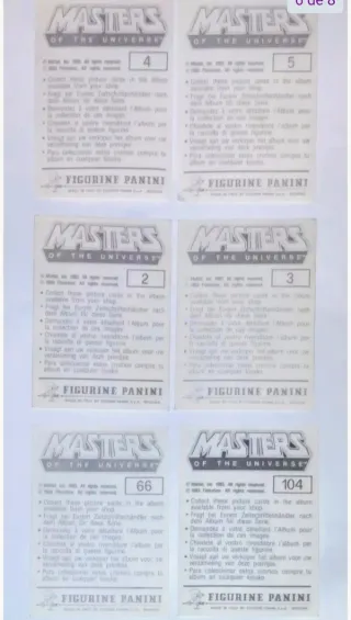 24 CROMOS de MASTERS OF THE UNIVERSE año 1983