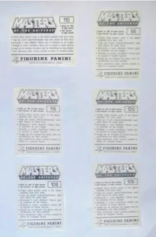 24 CROMOS de MASTERS OF THE UNIVERSE año 1983
