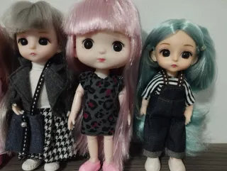 Lote 5 Muñecas Articuladas 16 cm