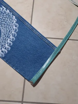 Jeans Y2K Custom Dragon Bianco