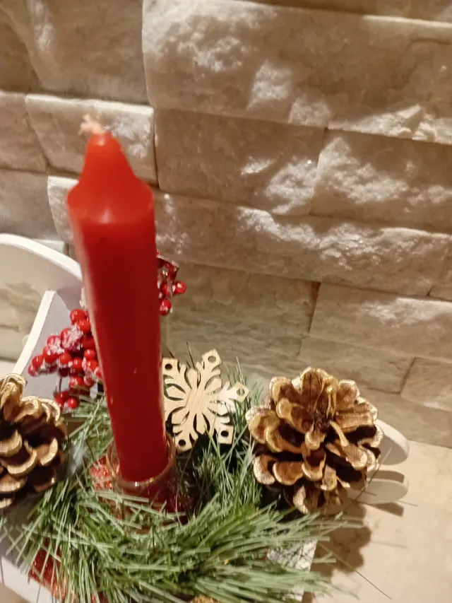 Slitta centrotavola natalizio in legno