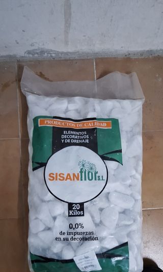 Saco Piedra Blanca Rodada 20KG