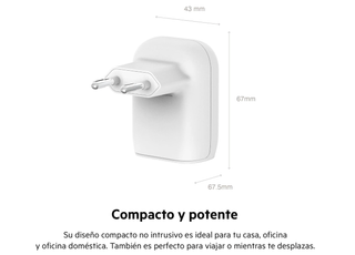 Cargador Belkin BoostCharge de pared con USB A y C