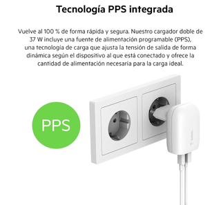 Cargador Belkin BoostCharge de pared con USB A y C