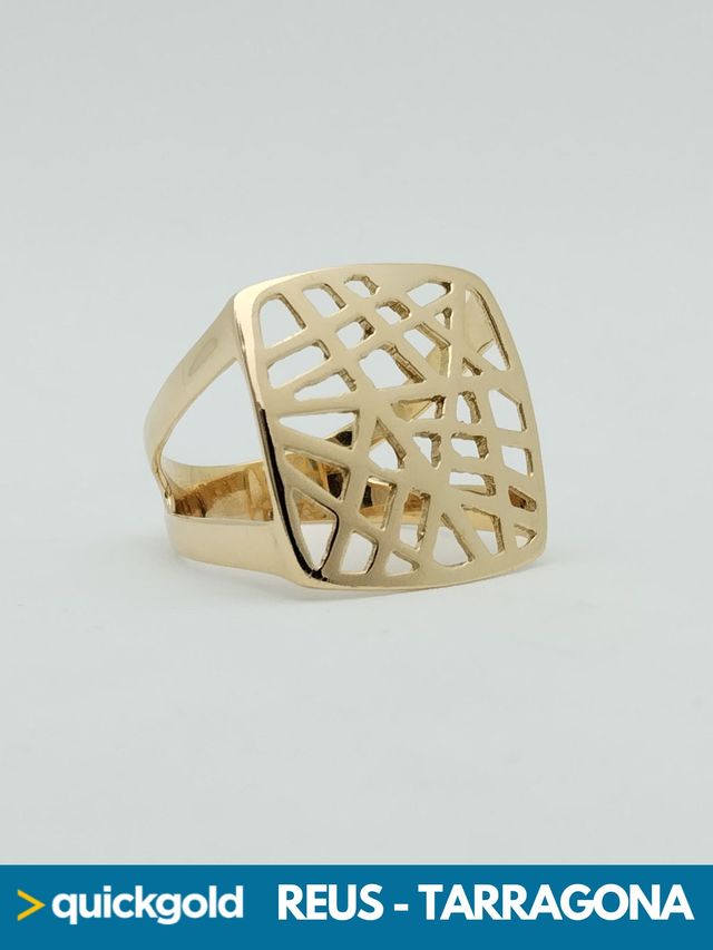 035-01-00841 ANILLO ORO 18K PLANO T15