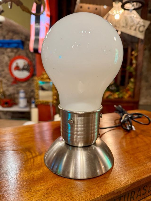 Lámpara Vintage Táctil Metal y Cristal