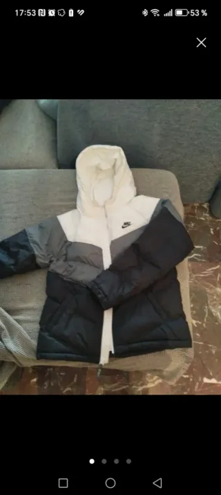 Chaqueta Nike Niña/o Verde y Blanca