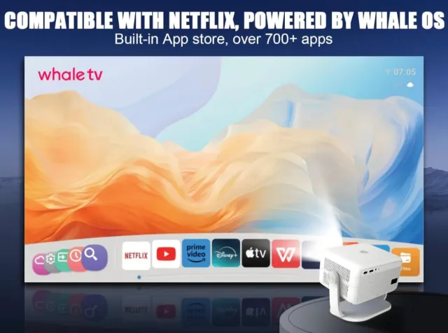 Proyector Alwtniet Blanco Autoenfoque