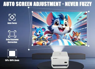 Proyector Alwtniet Blanco Autoenfoque