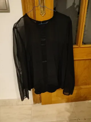 Camisa Zara Negra Talla XL