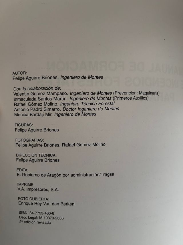 Manual de formación de incendios forestales