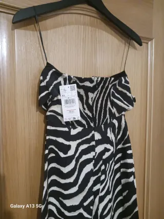 Mono Mango Talla XS Estampado Cebra