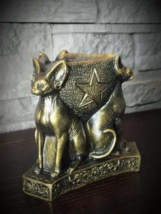 Scultura Triade Gatti Gothic