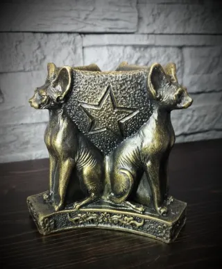 Scultura Triade Gatti Gothic