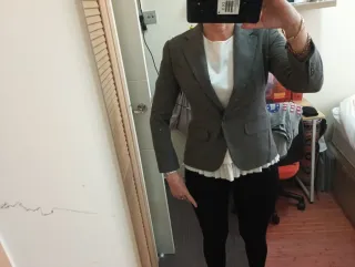 Chaqueta Lana Ralph Lauren Gris Talla XS