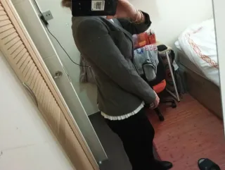 Chaqueta Lana Ralph Lauren Gris Talla XS