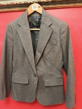 Chaqueta Lana Ralph Lauren Gris Talla XS