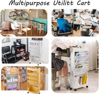 Estantería móvil 4 niveles con ruedas