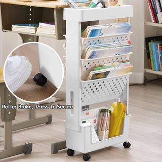 Estantería móvil 4 niveles con ruedas